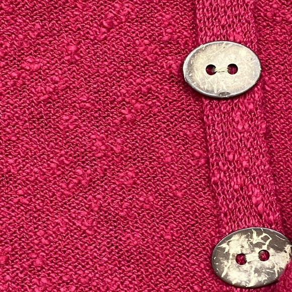 Habitat Womens Sweater Red Large Lagenlook Pullover Button Knit Boxy Casual Top - Picture 8 of 13